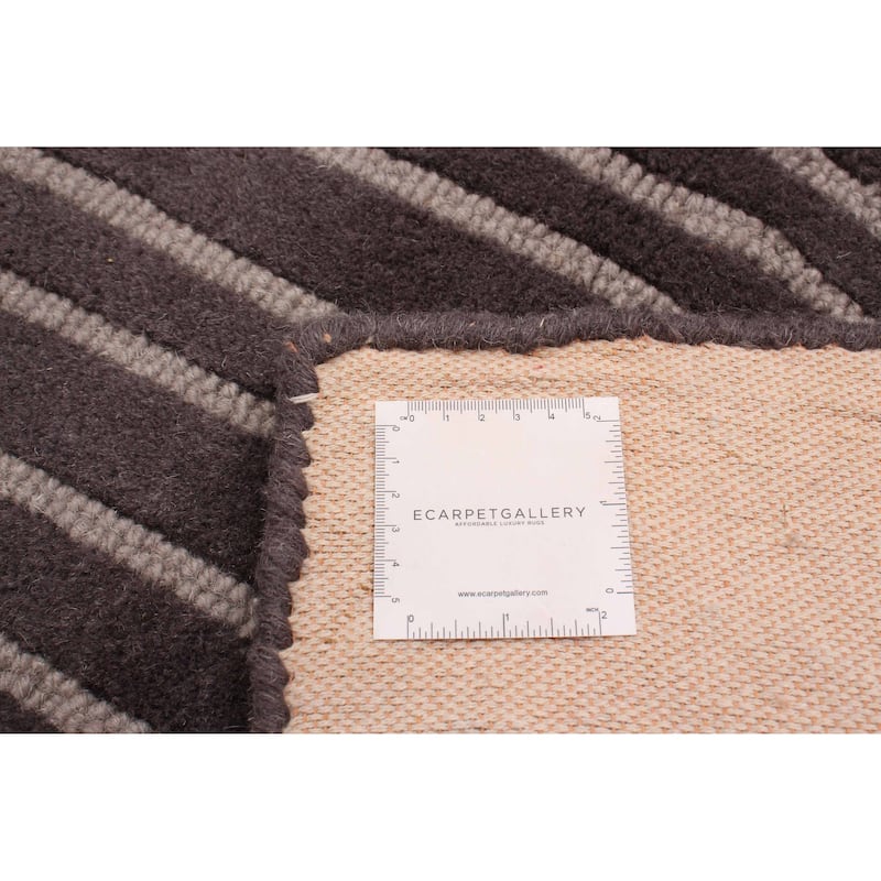 ECARPETGALLERY Hand Tufted Timeless Grey Wool Rug - 6'7 x 8'6