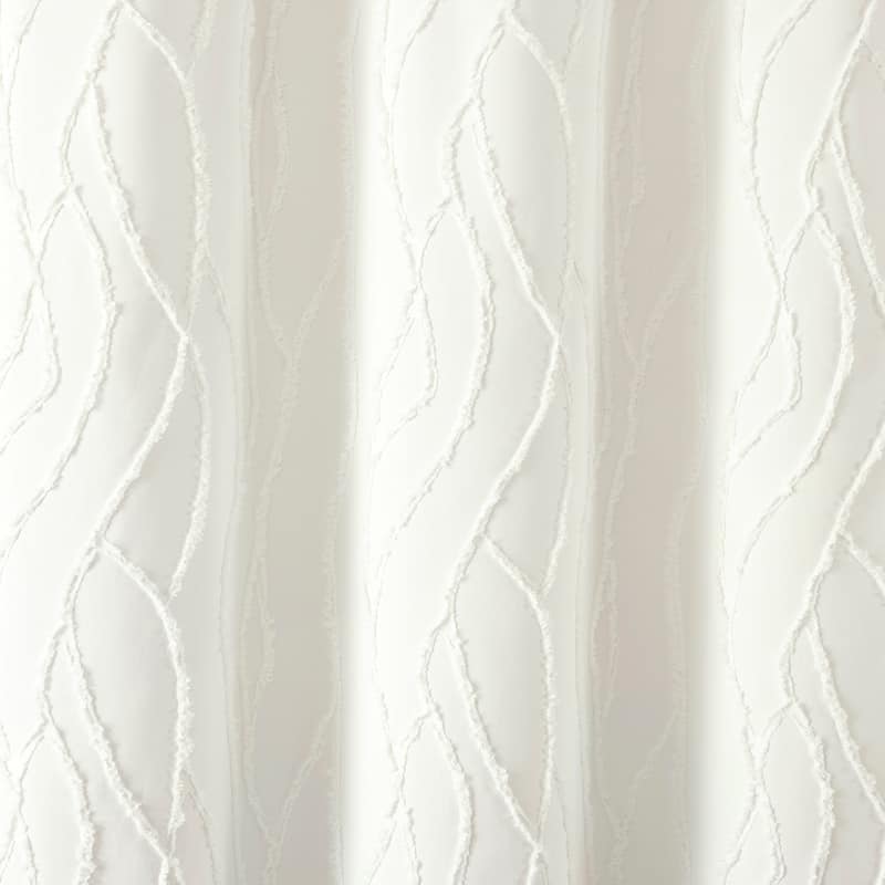 Lush Decor Jacquard Wave Shower Curtain Single 72x72