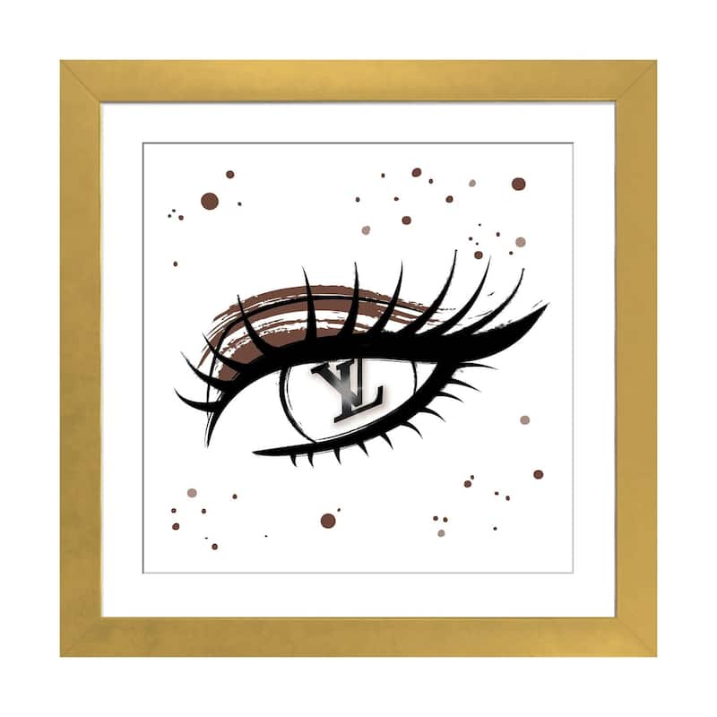 iCanvas "Louis Vuitton Eye" by Martina Pavlova - Gold - 24x24x1