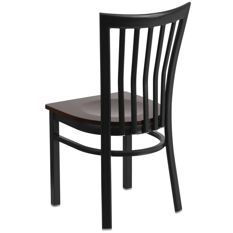 School House Back Metal Restaurant Chair - 17.25"W x 18.75"D x 34.75"H - 17.25"W x 18.75"D x 34.75"H