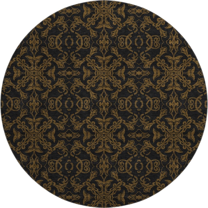 Premium Washable Super Soft Dark Traditional Mayfield Rug