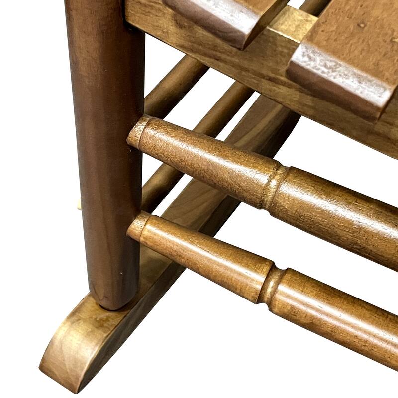 Balcony Porch Adult Rocking Chair with Wide Seat and Armrest