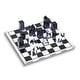 preview thumbnail 2 of 2, Curata Black and White Acrylic Chess Set with Geometric Chessmen