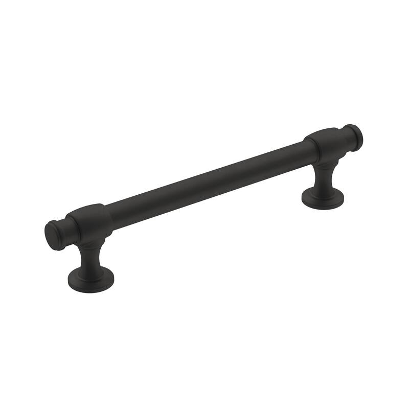 Amerock Winsome Kitchen Cabinet Pull - 5-1/16 in (128 mm) Center-to-Center - Matte Black