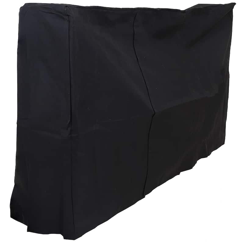Log Rack Cover Black Outdoor Weather-Resistant PVC - 6'