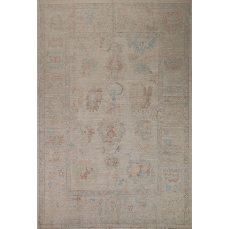 Vegetable Dye Oushak Rug Hand-knotted Wool Carpet - 8'3"x 10'0"