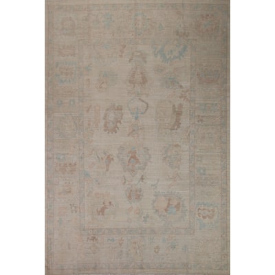 Vegetable Dye Oushak Rug Hand-knotted Wool Carpet - 8'3"x 10'0"