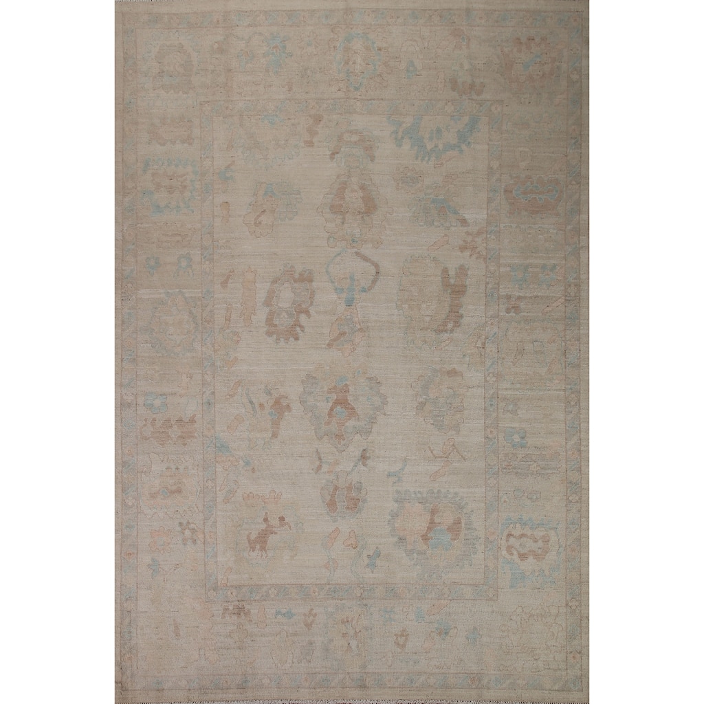 Vegetable Dye Oushak Rug Hand-knotted Wool Carpet - 8'3"x 10'0"