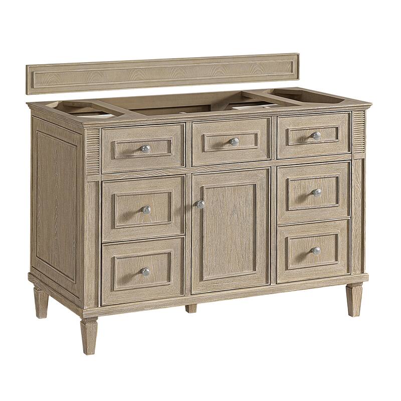 James Martin Vanities Lorelai 48" Single Vanity, Whitewashed Oak