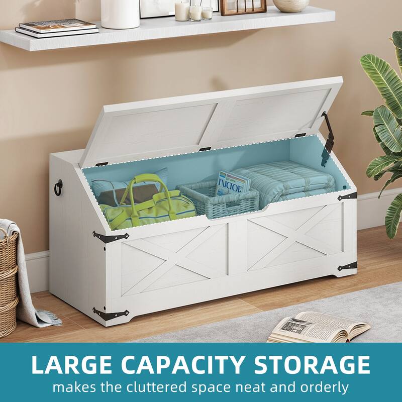 39" Lift-Top Storage Chest Storage Bench Organizer for Entryway, Bedroom, Living Room