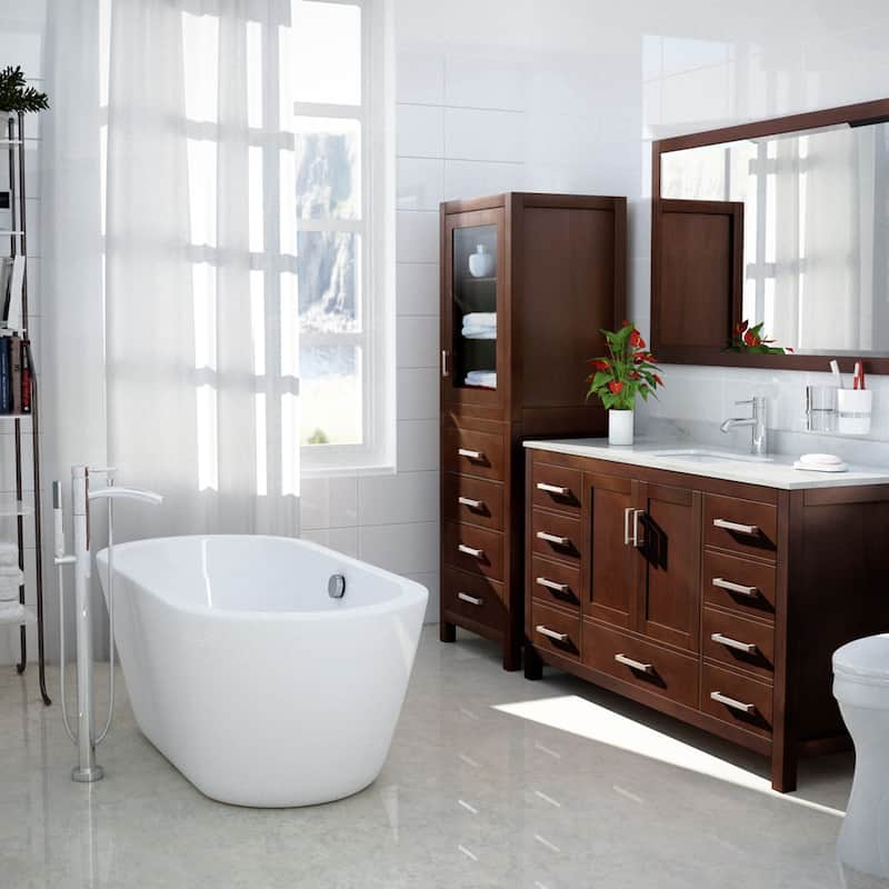 Wyndham Collection WC1414LT Sheffield 71-1/4" Hardwood Free Standing