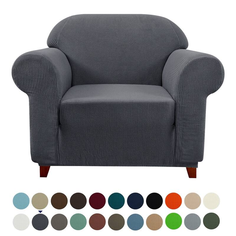 Subrtex 1 Piece Armchair Slipcover Stretch Spandex Furniture Protector - Gray