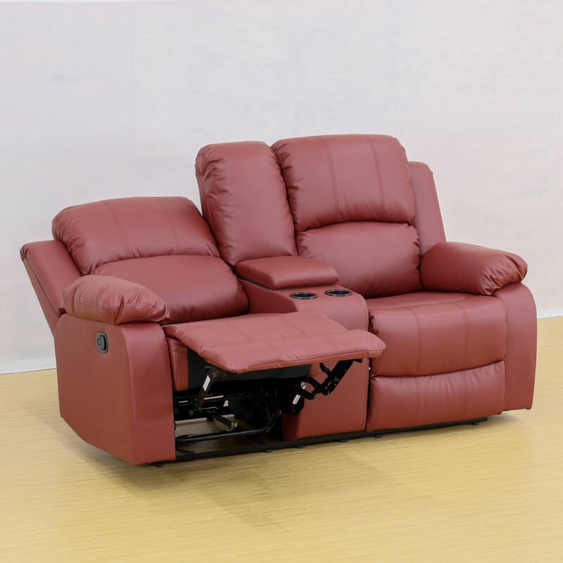 KISRAIS 73.5" Wide Faux Leather Manual Reclining Loveseat