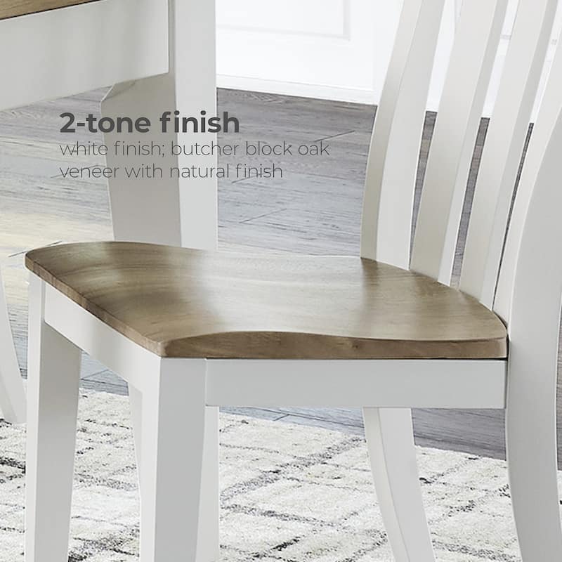 Signature Design by Ashley Ashbryn White/Natural Dining Chair - 19.25" W x 20.63" D x 40.25" H