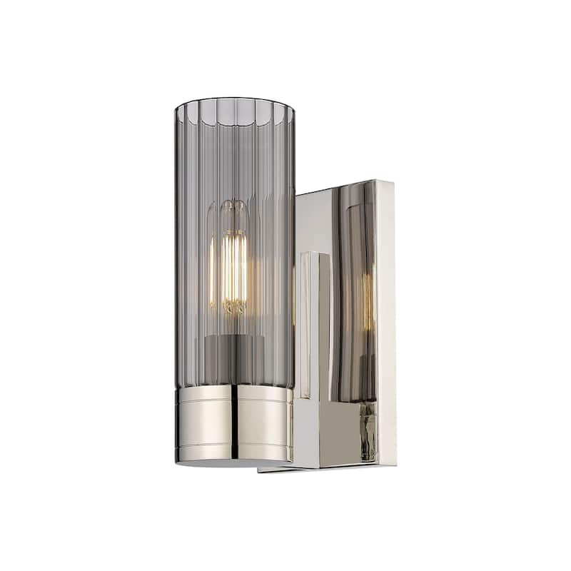 Innovations Lighting 429-1W-10-3 Empire Sconce Empire 10" Tall Wall - Polished Nickel / Plated Smoke