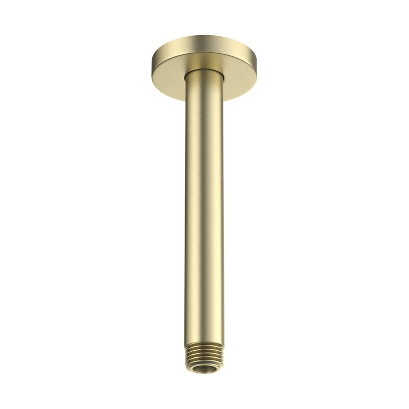 Circular 8" Ceiling Mounted Shower Arm - Brushed Gold