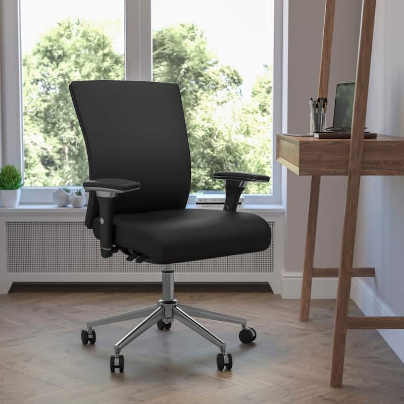 24/7 Intensive Use Executive Swivel Ergonomic Office Chair - 25"D x 27"W x 39" - 41.75"H