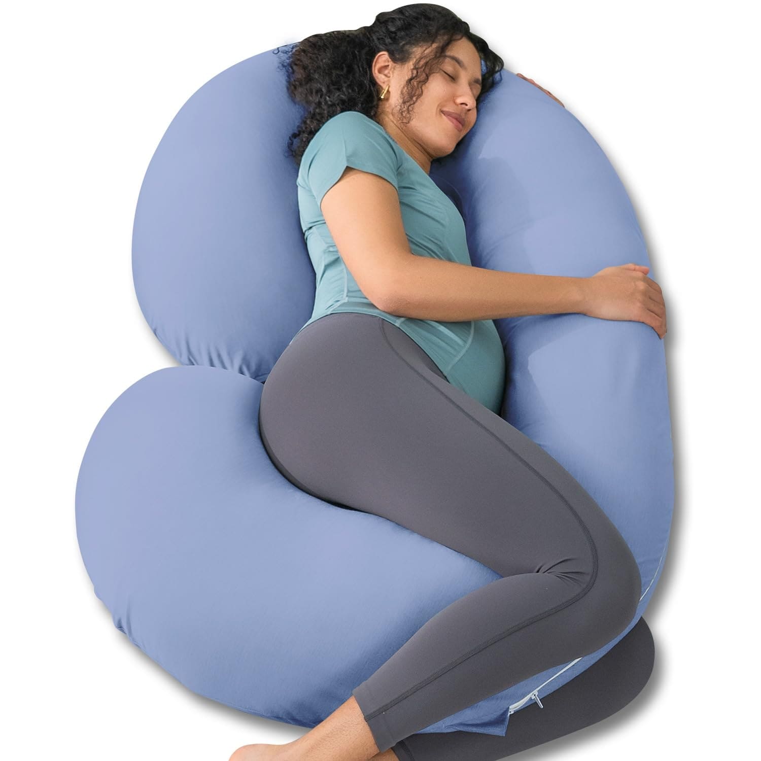Pregnancy Pillow Maternity Body Pillow with Velvet Cover C Shaped Body Pillow for Sleeping Cozy Velvet Lavender Bed Bath Beyond 40354944