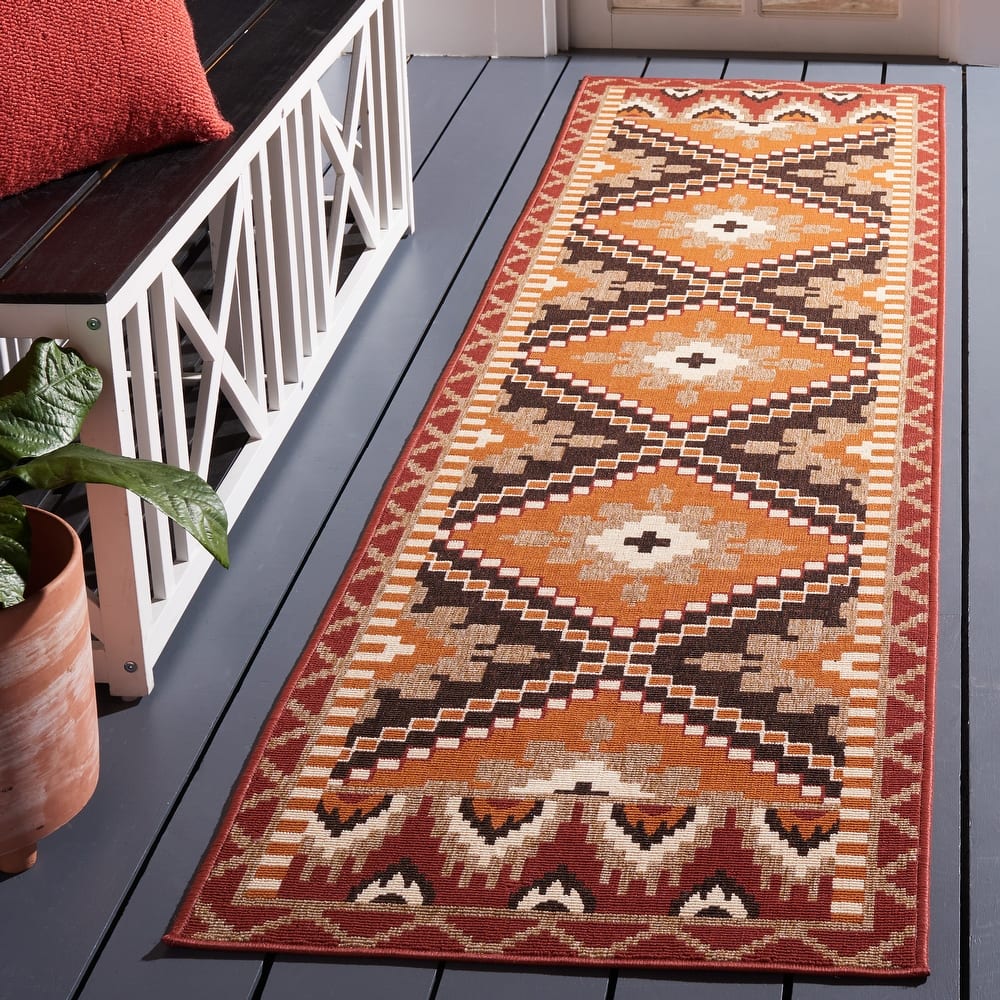SAFAVIEH Veranda Bukuroshe Indoor/ Outdoor Waterproof Patio Backyard Rug