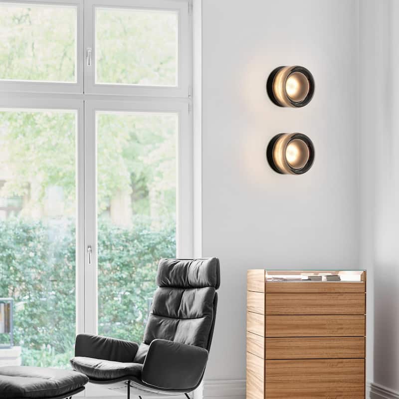 Modern Dome Dimmable LED Bathroom Vanity Light/Glass Dimple Wall Sconces