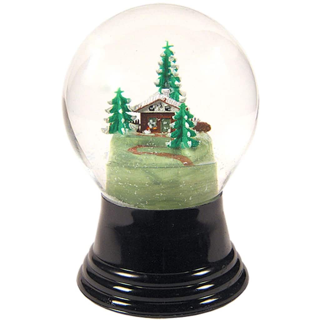 5" Perzy Medium Chalet with Tree Christmas Snow Globe
