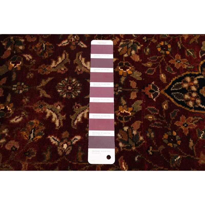 ECARPETGALLERY Hand-knotted Mirzapur Dark Red Wool Rug - 2'7 x 17'10