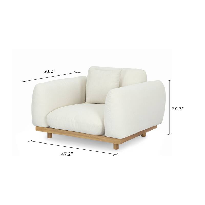 Studio London 4 Piece Outdoor Garden Sofa Set Aluminium Wood Effect