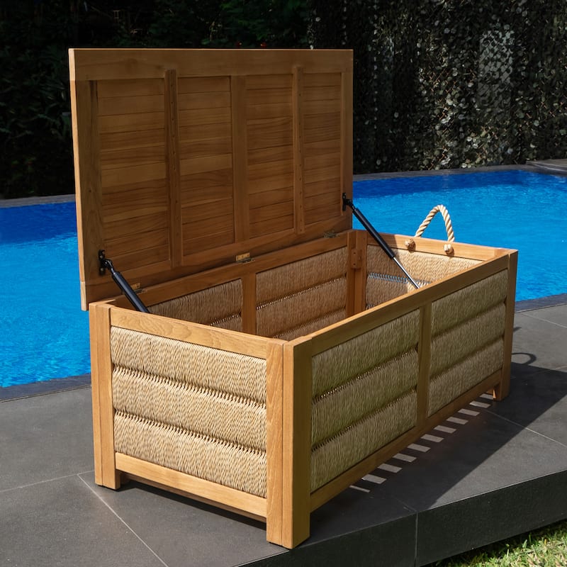 Cambridge Casual Blaine Teak Wood Outdoor Storage Box