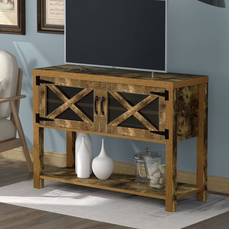 TV Stand Fits TV's up to 44 in. with Storage Cabinets and Shelves
