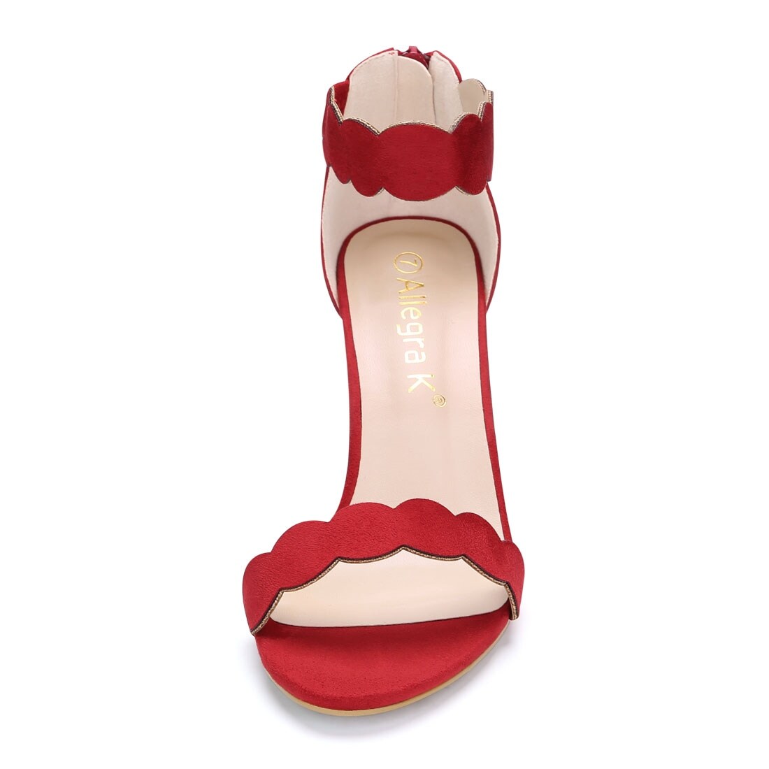 Classic Sandal with Scallop Poppy Red