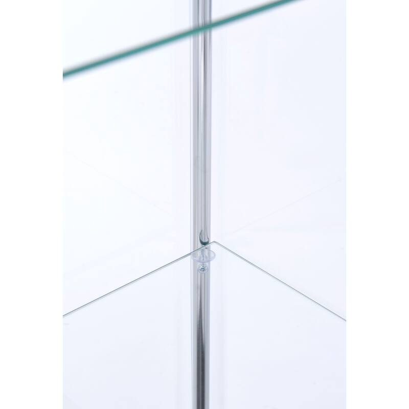Bellatrix 4-shelf Clear Glass Curio Cabinet