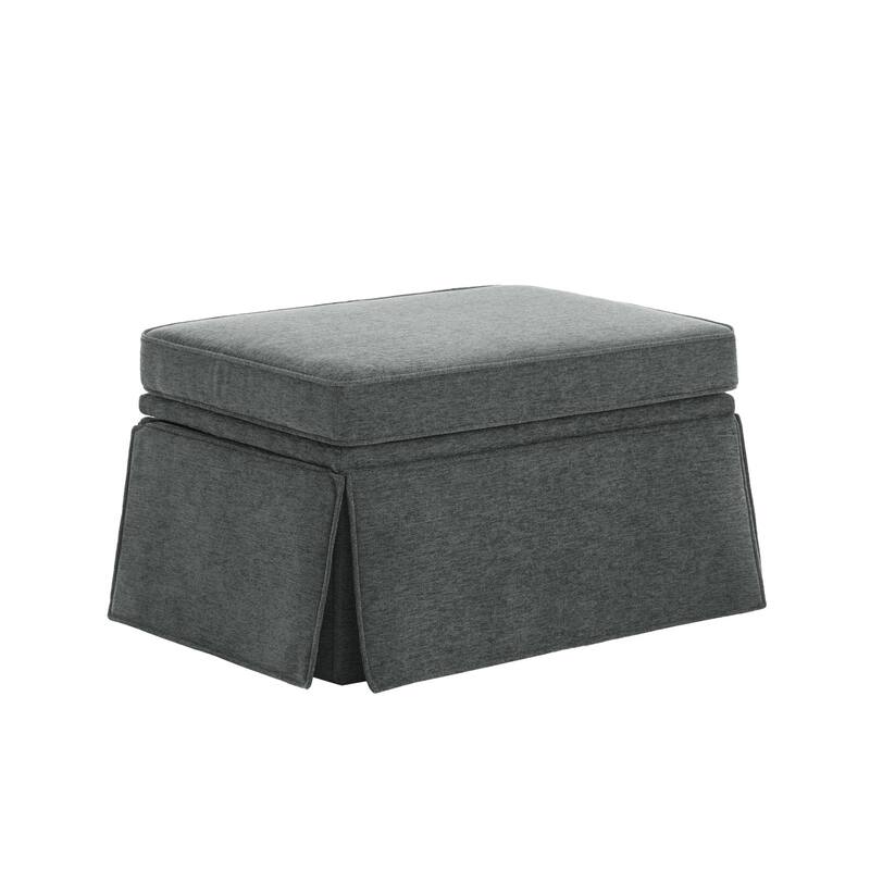 Rectangle Chenille Upholstered Storage Ottoman