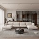 preview thumbnail 17 of 27, Modern Minimalist Upholstered Couches, 147" 4-Seater Cloud Modular Sectional Sofa with 2 Ottoman,U Shaped Couch for Living Room 4 seats+2 ottoman(tan)