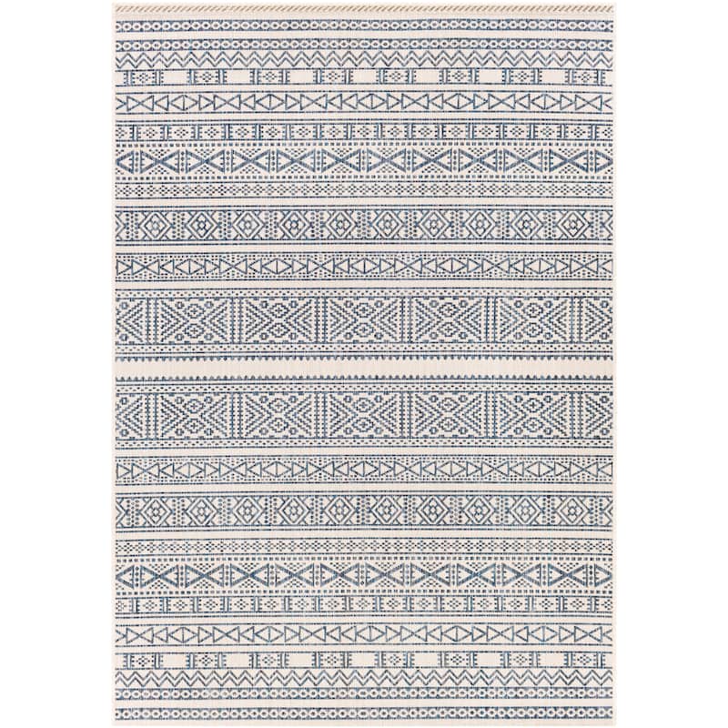 Wade Indoor/ Outdoor Tribal Stripe Area Rug