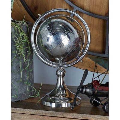 Silver Aluminum Metal Globe