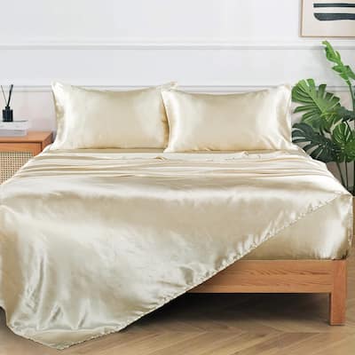 Remembrance Satin 4-piece Bed Sheet Set