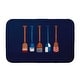 preview thumbnail 4 of 7, Oar Multi Painted Bath Mat 17 x 24 - Navy