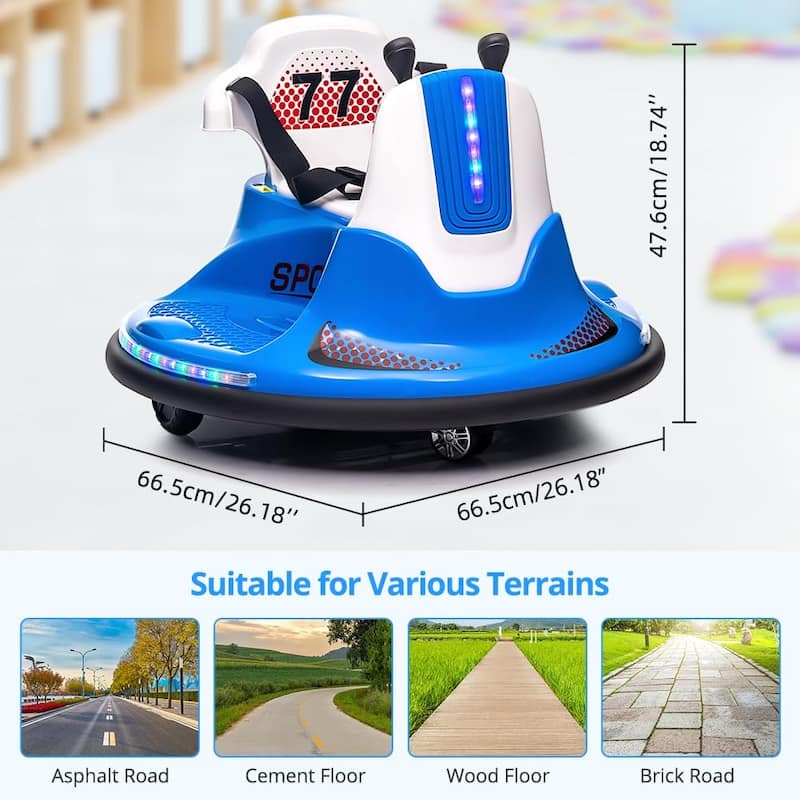 Ride On Bumper Car, Electric Kids Ride On Car with Remote Control