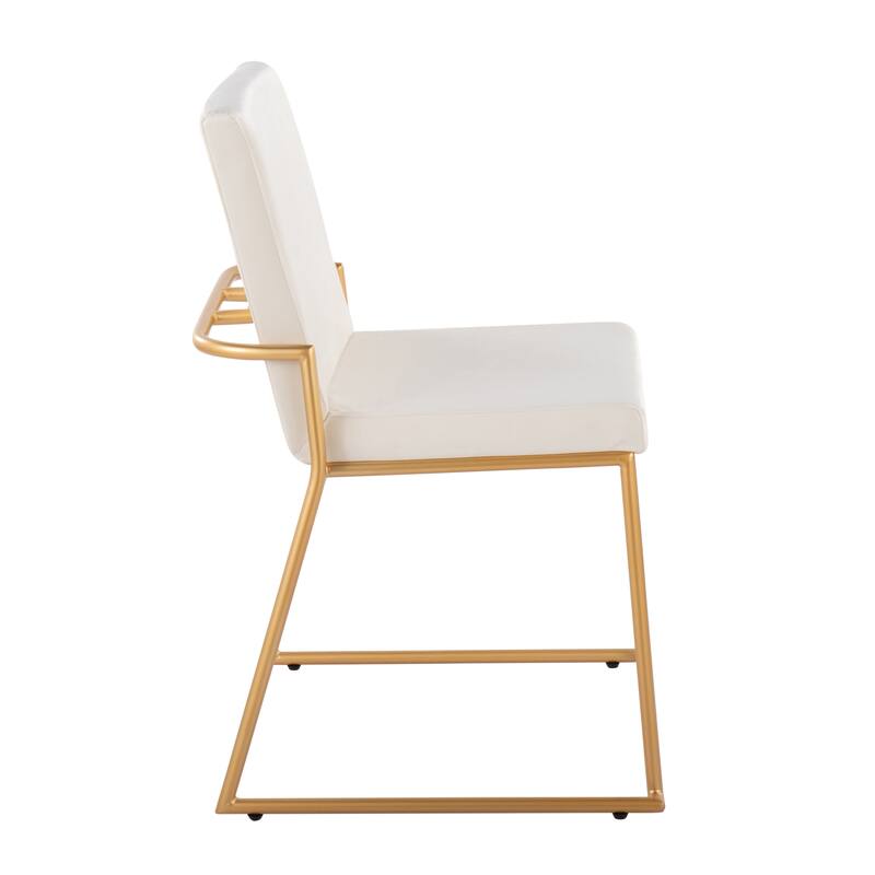 Silver Orchid Jayci Gold Metal Dining Chair (Set of 2)