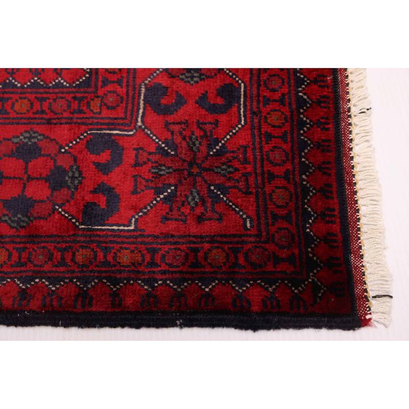 ECARPETGALLERY Hand-knotted Finest Khal Mohammadi Red Wool Rug - 2'11 x 12'4