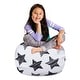preview thumbnail 173 of 187, Kids Bean Bag Chair Cover Stuffed Animal Storage or Toy Organizer 27 Inch Medium - Canvas Sketchy Star on White
