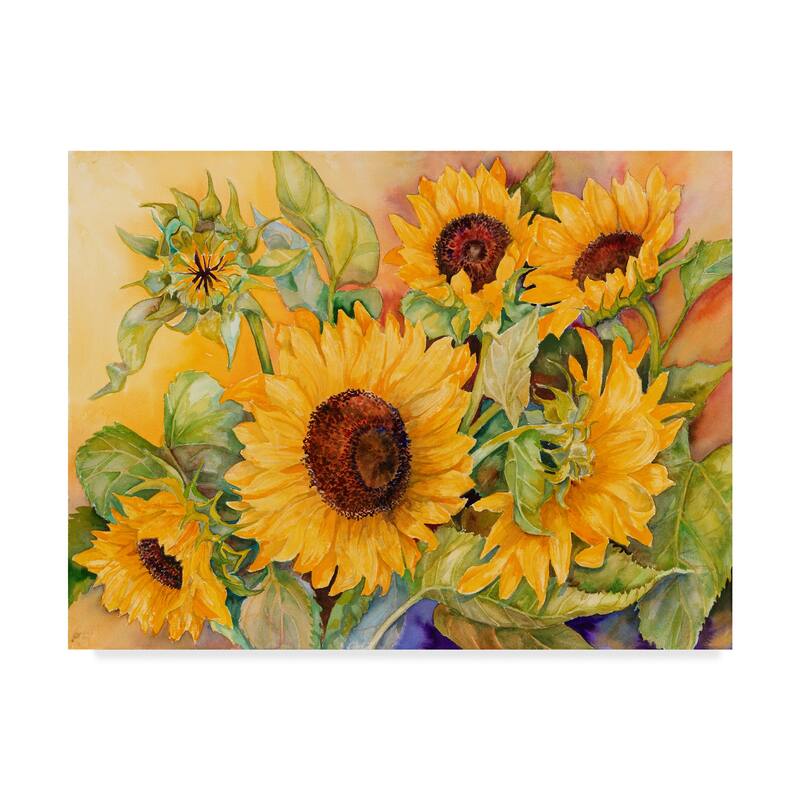 Joanne Porter 'A Cutting Of Sunflowers' Canvas Art