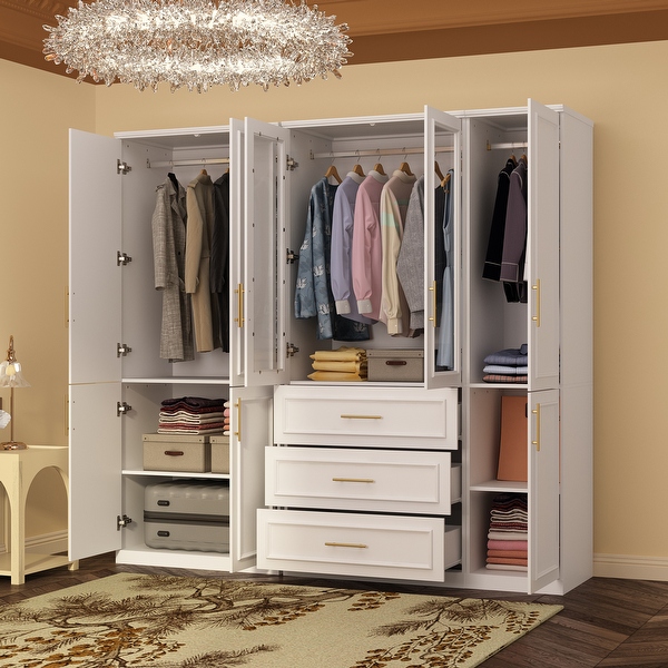 74.8 H Modular Armoire Wardrobe Storage Closet Cabinet Organizer White On Sale Bed Bath Beyond 37778641