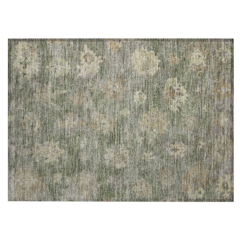 Machine Washable Indoor/ Outdoor Casual Traditional Chantille Rug
