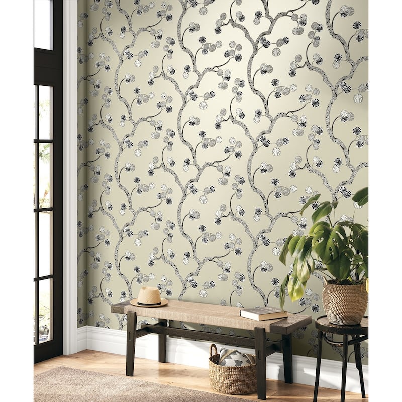 Seabrook Designs Allegra Branches Non-Woven Unpasted Wallpaper