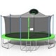 preview thumbnail 1 of 9, 16FT Outdoor Trampoline with Basketball Hoops and Safety Fence