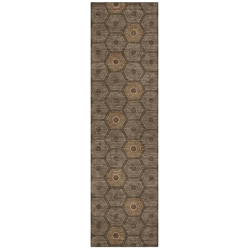 Machine Washable Indoor/ Outdoor Modern Hugoton Chantille Rug