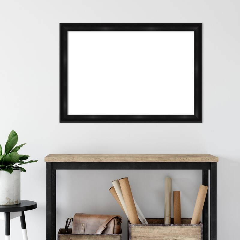 Amanti Art Grand Black Narrow Framed Dry Erase Magnetic Board