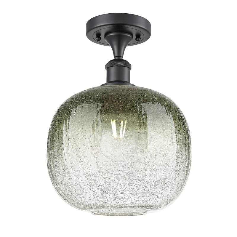 Innovations Lighting 516-1C-13-11 Brookhaven Sphere Semi-Flush - Matte Black / Slate
