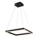 preview thumbnail 16 of 19, Nero Square Contemporary Modern Metal Integrated LED Chandelier, Black by JONATHAN Y